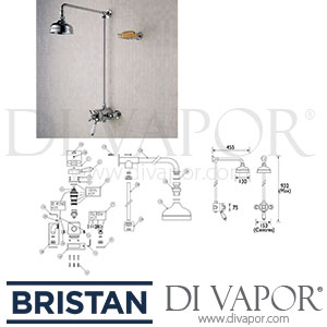 Bristan Osborne Shower Valve with Rigid Riser Spare Parts - BR DV 225